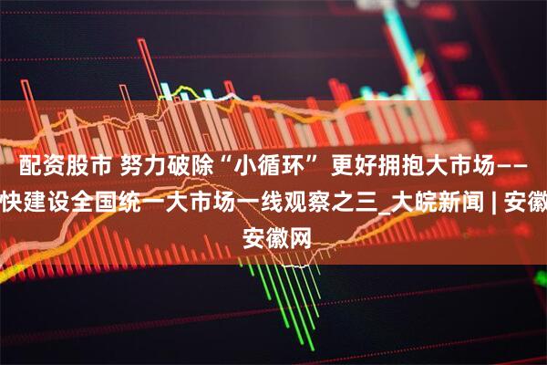 配资股市 努力破除“小循环” 更好拥抱大市场——加快建设全国统一大市场一线观察之三_大皖新闻 | 安徽网